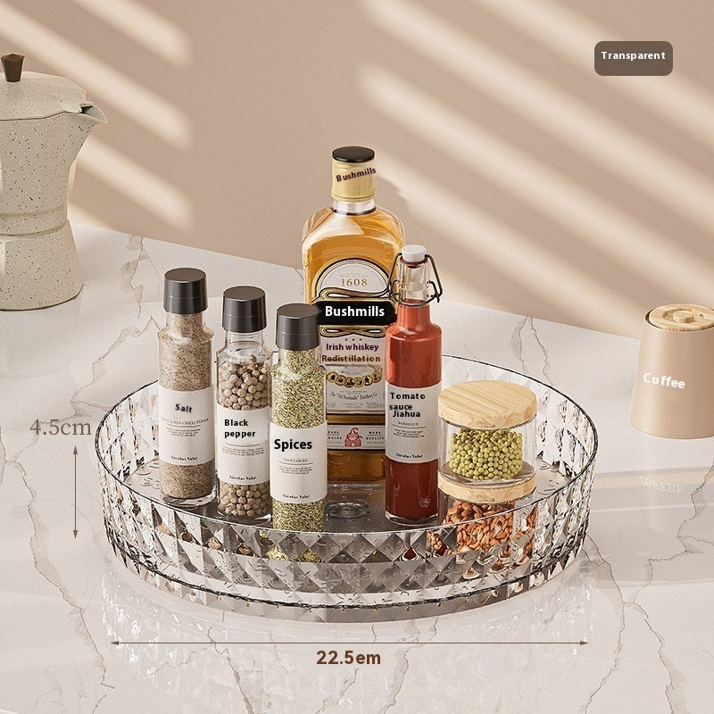 Plateau de rangement rotatif multifonctionnel pour épices de cuisine