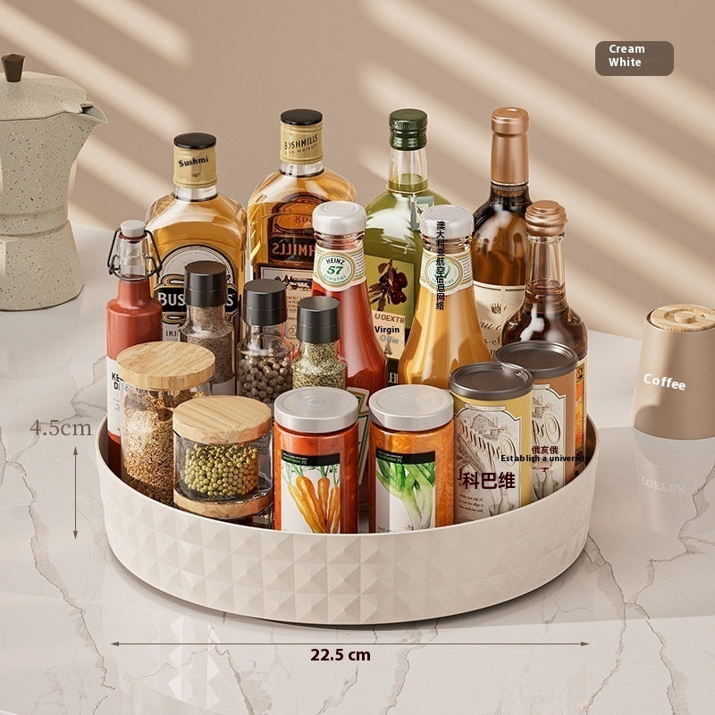 Plateau de rangement rotatif multifonctionnel pour épices de cuisine