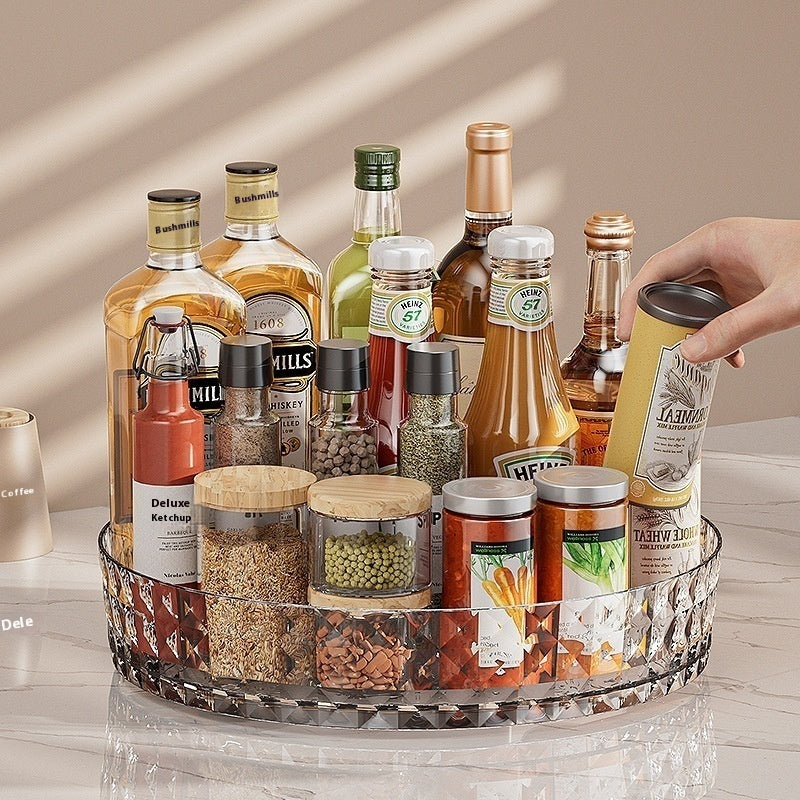 Plateau de rangement rotatif multifonctionnel pour épices de cuisine