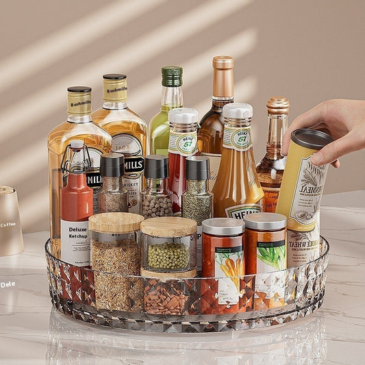 Plateau de rangement rotatif multifonctionnel pour épices de cuisine