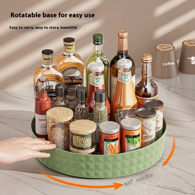 Plateau de rangement rotatif multifonctionnel pour épices de cuisine