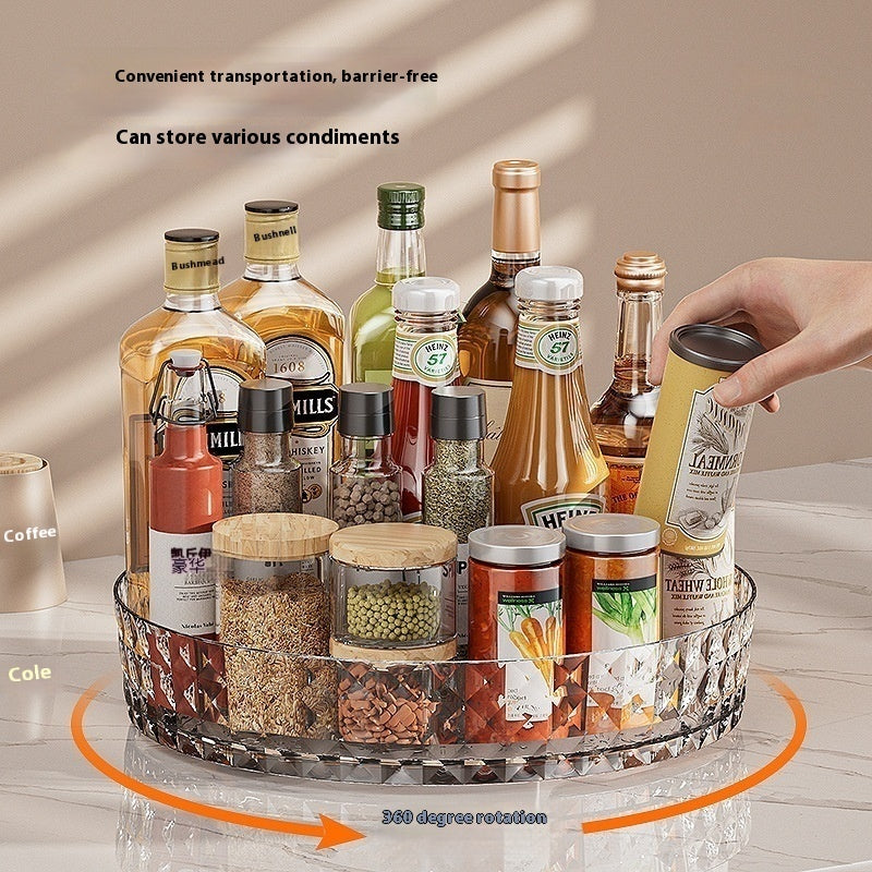 Plateau de rangement rotatif multifonctionnel pour épices de cuisine